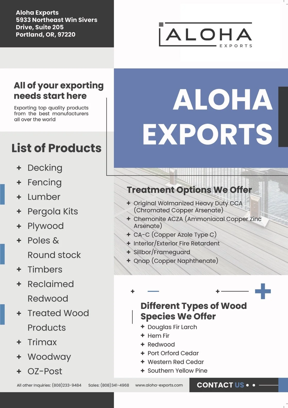 Lumber Specialty — Aloha Exports, LLC